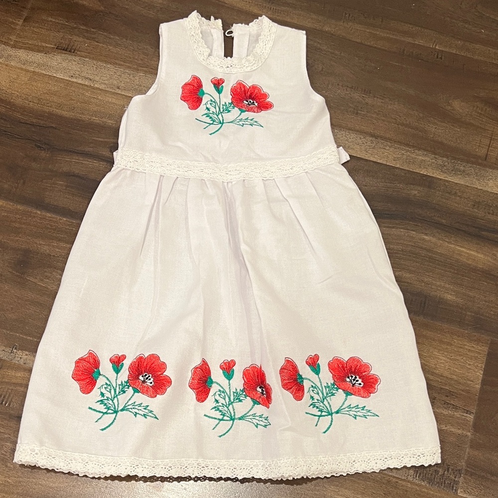 Ukrainian traditional Ukrainian embroidered baby girl dress 6- 9 months
